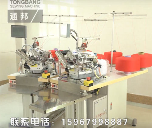 Automatic overlocking sewing machines